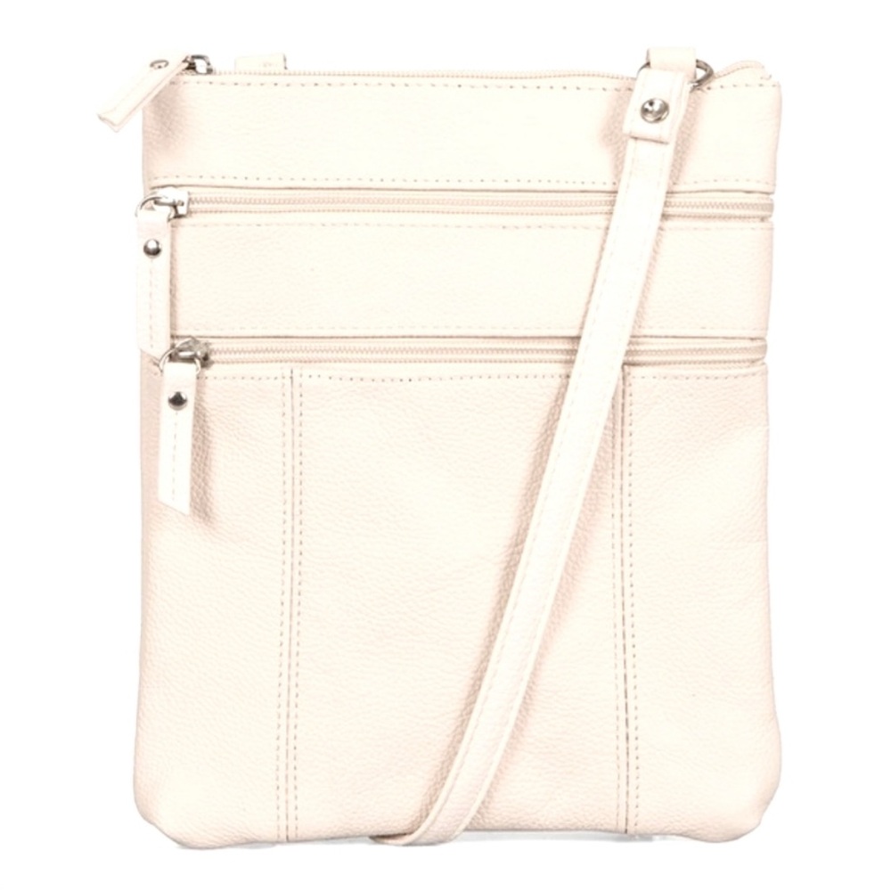 😍2/$20 BENTLEY Essentials Crossbody Ivory Cream 8 x 10 x 1 EUC